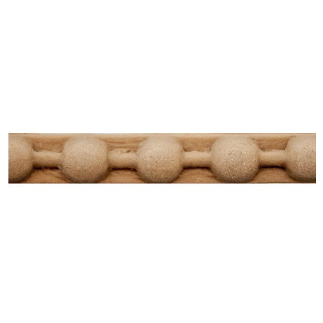 Brockwell Incorporated's 1/4"(H) x 1/8"(Relief) - Stain-Grade Renaissance Bead Linear Molding Style - [Compo Material]