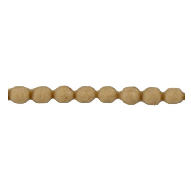 Brockwell Incorporated's 1/8"(H) x 1/16"(Relief) - Stain-Grade Renaissance Bead Linear Molding Design - [Compo Material]