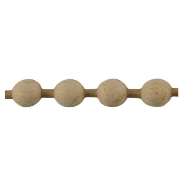 Brockwell Incorporated's 3/8"(H) x 1/4"(Relief) - Stain-Grade Renaissance Bead Linear Molding Design - [Compo Material]