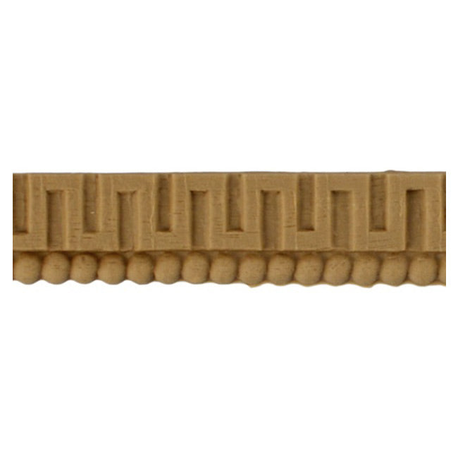 Brockwell Incorporated's 3/4"(H) x 1/8"(Relief) - Linear Molding - Interior Greek Key & Bead Design - [Compo Material]