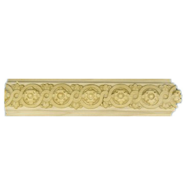 Buy 2-1/4"(H) x 3/4"(Proj.) - Floral Onlay Panel Molding Design (Poplar) - [Wood Material] - Brockwell Incorporated