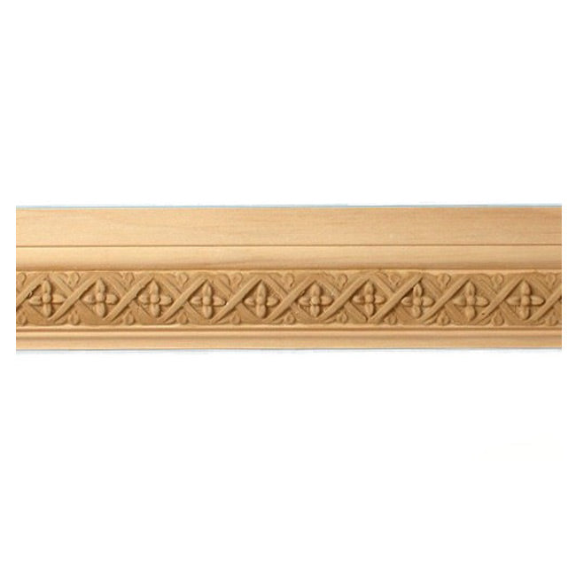 Buy 2"(H) x 13/16"(Proj.) - Floral Onlay Panel Molding Design (Poplar) - [Wood Material] - Brockwell Incorporated