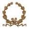 Resin Furniture Appliques - 3-1/4"(W) x 3-1/2"(H) - Wreath Applique for Wood Furniture - [Compo Material]