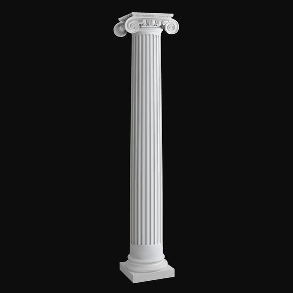 Exterior column Design #BR-143 - Roman Ionic, fluted, round fiberglass column from Brockwell Incorporated