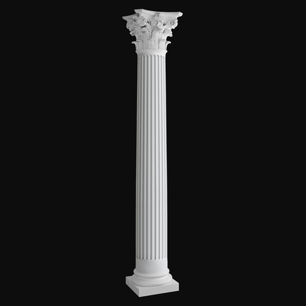 Exterior Column Design #BR-153 - Fluted, Round, Roman Corinthian fiberglass composite column by Brockwell Incorporated