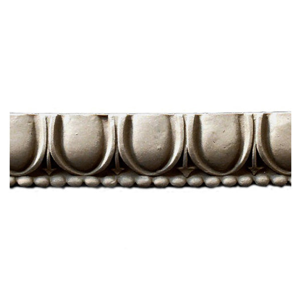 Historic 1-3/16"(H) x 7/16"(Relief) - Linear Moulding - Classic Egg & Dart Design - [Compo Material] = ColumnsDirect.com