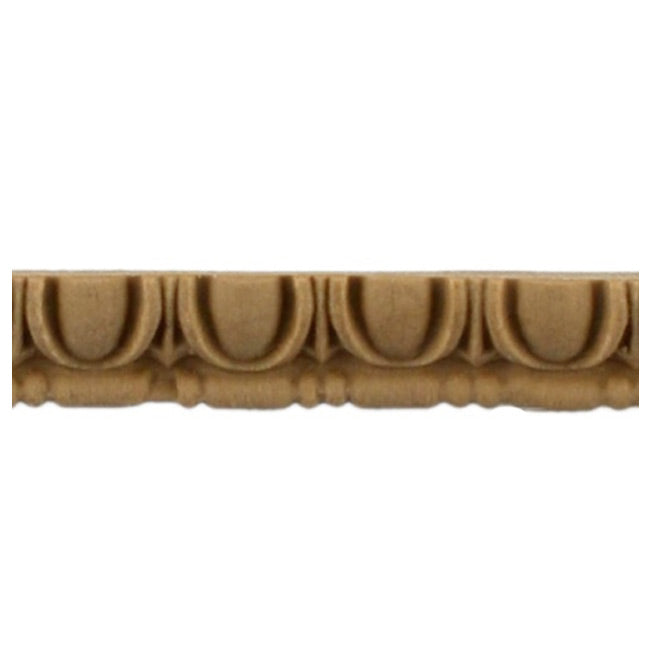 Historic 1/2"(H) x 1/4"(Relief) - Linear Moulding - Roman Egg & Dart w/ Bead & Barrel Design - [Compo Material] = ColumnsDirect.com