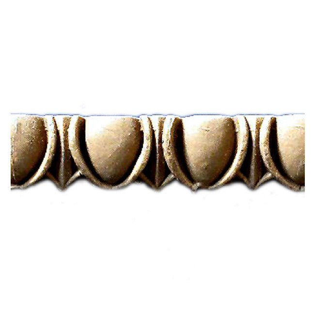 Historic 11/16"(H) x 1/4"(Relief) - Linear Moulding - Roman Egg & Dart Design - [Compo Material] = ColumnsDirect.com