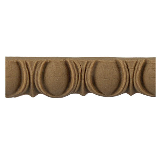Historic 1/2"(H) x 1/4"(Relief) - Roman Style Egg & Dart Linear Moulding Design - [Compo Material] = ColumnsDirect.com
