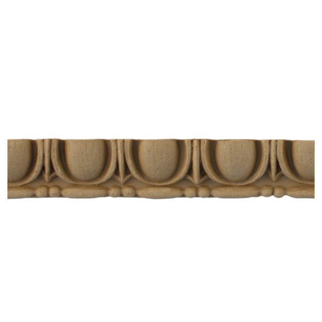 Historic 3/4"(H) x 7/16"(Relief) - Roman Egg & Dart Linear Moulding Design - Stain-Grade - [Compo Material] = ColumnsDirect.com