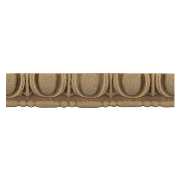 Historic 7/16"(H) x 1/4"(Relief) - Roman Egg & Dart Linear Moulding Design - Stain-Grade - [Compo Material] = ColumnsDirect.com