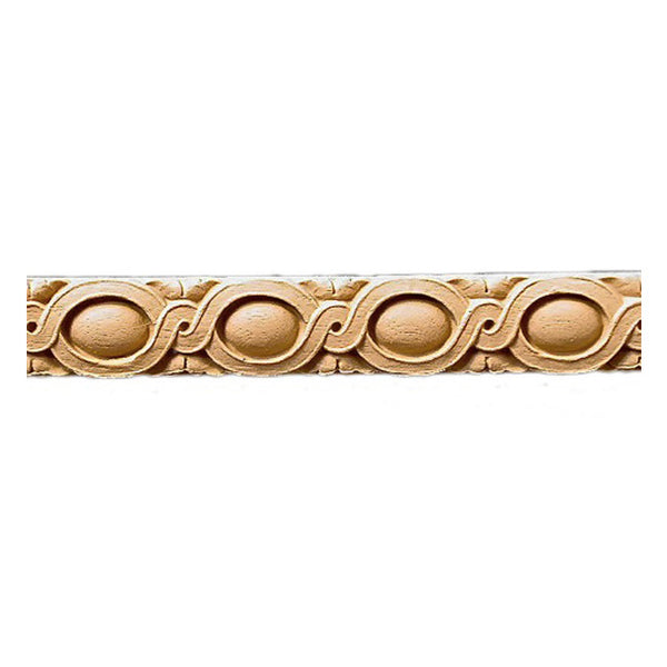 Historic 1"(H) x 3/8"(Relief) - Italian Style Egg & Dart Linear Moulding Design - Stainable - [Compo Material] = ColumnsDirect.com