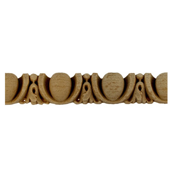 Historic 7/8"(H) x 1/2"(Relief) - Louis XVI Egg & Dart Design - Stainable Linear Moulding - [Compo Material] = ColumnsDirect.com