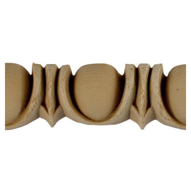 1-1/2"(H) x 1-1/2"(Relief) - Roman Egg & Dart Design - Stainable Linear Moulding - [Compo Material]