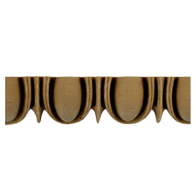 1-1/8"(H) x 5/8"(Relief) - Greek Egg & Dart Design - Stainable Linear Moulding - [Compo Material]