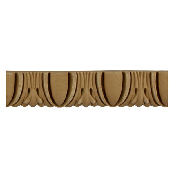 1-1/8"(H) x 5/16"(Relief) - Renaissance Egg & Dart Design - Stainable Linear Moulding - [Compo Material]