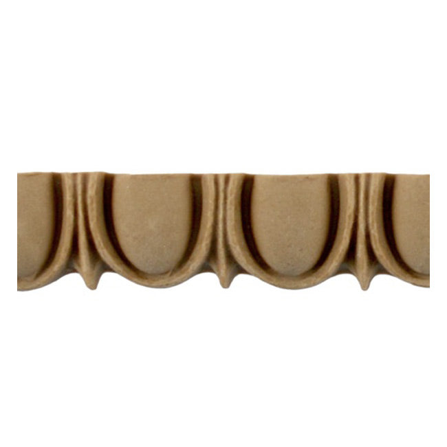 Historic 3/4"(H) x 1/2"(Relief) - Linear Moulding - Greek Egg & Dart Design - [Compo Material] = ColumnsDirect.com