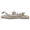 Item Number: FCE-F585-CP-2 - 6"(W) x 2"(H) - Oriental Boat Applique - [Compo Material] - Brockwell Incorporated