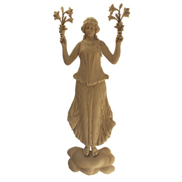 Item Number: FCE-6536-CP-2 - 8-1/4"(W) x 19-1/4"(H) x 5/8"(Relief) - Empire Female Figure Applique - [Compo Material] - Brockwell Incorporated