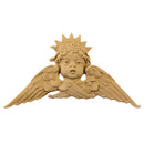 Item Number: FCE-7636-CP-2 - 8"(W) x 4-3/4"(H) x 3/8"(Relief) - Cherub Applique - [Compo Material] - Brockwell Incorporated