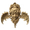 Item Number: FCE-2936-CP-2 - 9-1/8"(W) x 8-1/2"(H) x 1-1/2"(Relief) - Louis XV Angel Applique - [Compo Material] - Brockwell Incorporated