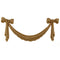 Interior Stain-Grade 5-3/8"(W) x 2-1/8"(H) - Classic Bow & Swag Accent for Woodwork - [Compo Material] - Decorative Ornament