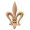 Resin Accent - 2-1/2"(W) x 4-1/8"(H) x 3/8"(Relief) - Gothic Fleur de Lis - [Compo Material] - Brockwell Incorporated