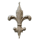 Resin Accent - 4-1/2"(W) x 6-3/8"(H) x 3/8"(Relief) - Renaissance Fleur de Lis - [Compo Material] - Brockwell Incorporated