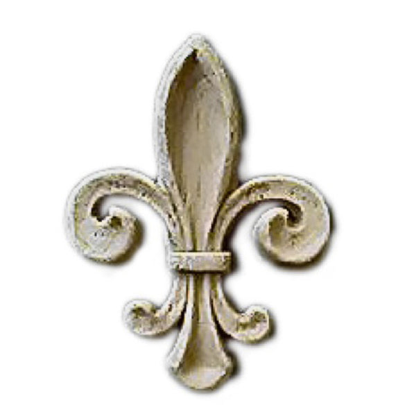 Resin Accent - 3/4"(W) x 1-1/8"(H) x 1/8"(Relief) - Renaissance Fleur de Lis - [Compo Material] - Brockwell Incorporated