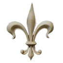 Resin Accent - 2-1/4"(W) x 2-7/8"(H) x 3/16"(Relief) - Gothic Fleur de Lis - [Compo Material] - Brockwell Incorporated