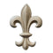 Resin Accent - 3-3/4"(W) x 5-1/4"(H) x 5/16"(Relief) - Renaissance Fleur de Lis - [Compo Material] - Brockwell Incorporated