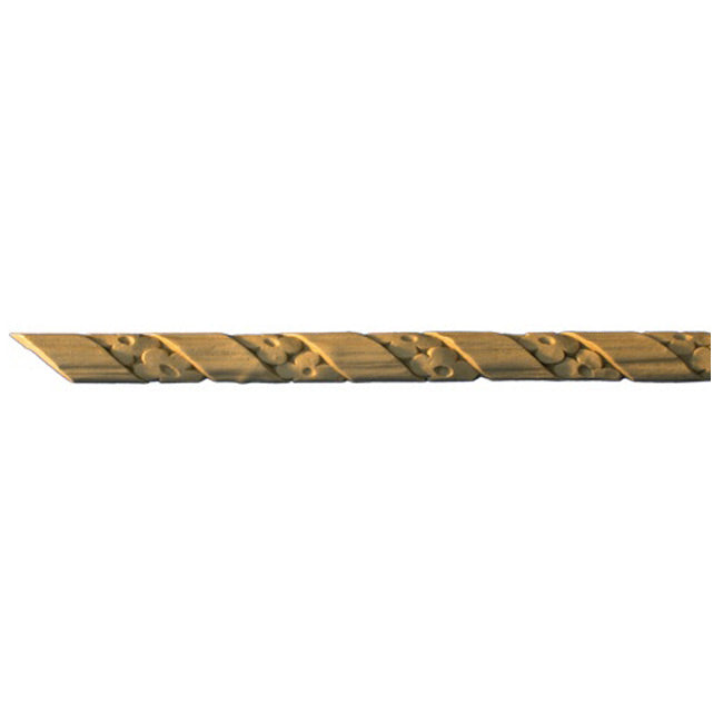 3/4"(H) x 1/4"(Relief) - Interior Linear Moulding - Floral Rope Design - [Compo Material]-Brockwell Incorporated 