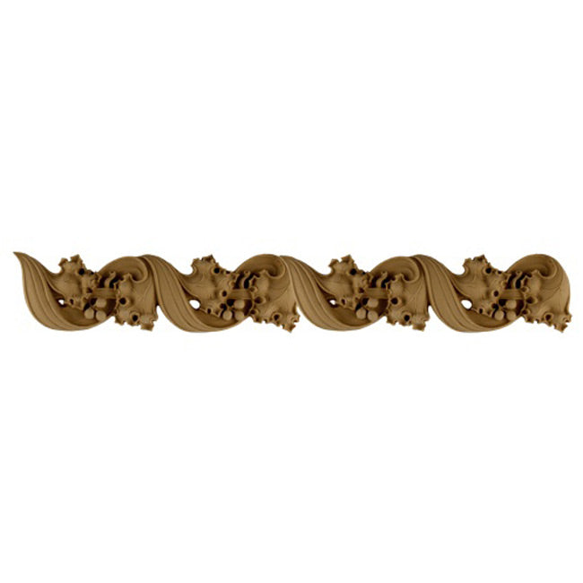 2-1/2"(H) x 3/8"(Relief) - Stainable Linear Molding - Gothic Floral Design - [Compo Material]-Brockwell Incorporated 