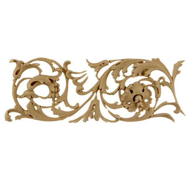 3"(H) x 5/16"(Relief) - Stainable Linear Molding - Italian Renaissance Floral Scroll Design - [Compo Material]-Brockwell Incorporated 