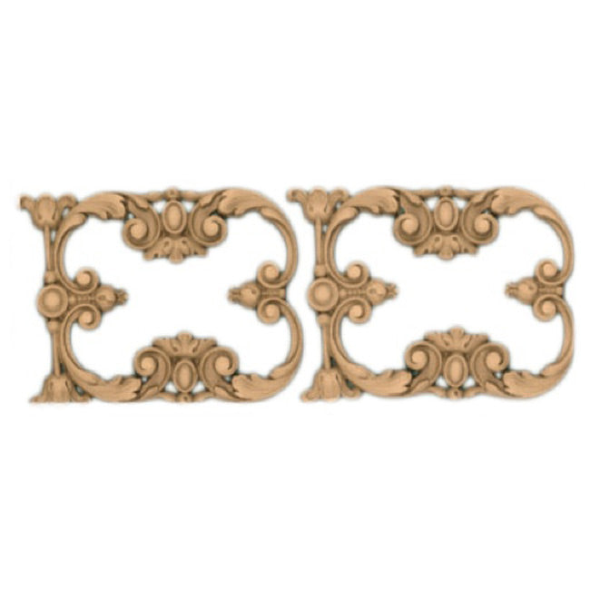 6"(H) x 9/16"(Relief) - Stainable Linear Molding - German Renaissance Floral Design - [Compo Material]-Brockwell Incorporated 