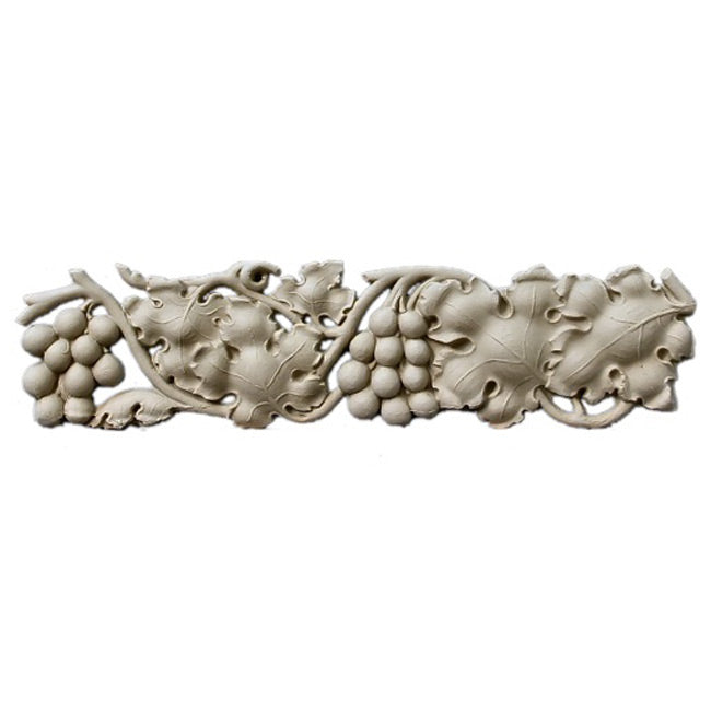 2-3/4"(H) x 5/16"(Relief) - Linear Molding - Gothic Grape & Leaf Design - [Compo Material]-Brockwell Incorporated 