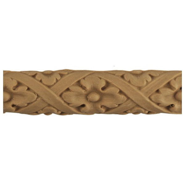 1"(H) x 7/16"(Relief) - Linear Molding - Italian Style Floral Design - [Compo Material]-Brockwell Incorporated 