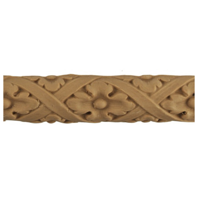 1"(H) x 7/16"(Relief) - Linear Molding - Italian Style Floral Design - [Compo Material]-Brockwell Incorporated 