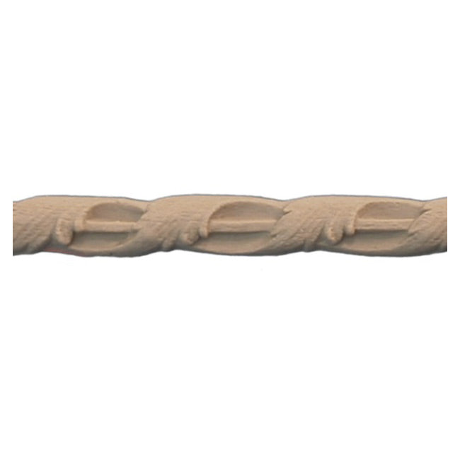 3/8"(H) x 3/16"(Relief) - Interior Stain-Grade Linear Moulding - Twisted Leaf Design - [Compo Material]-Brockwell Incorporated 