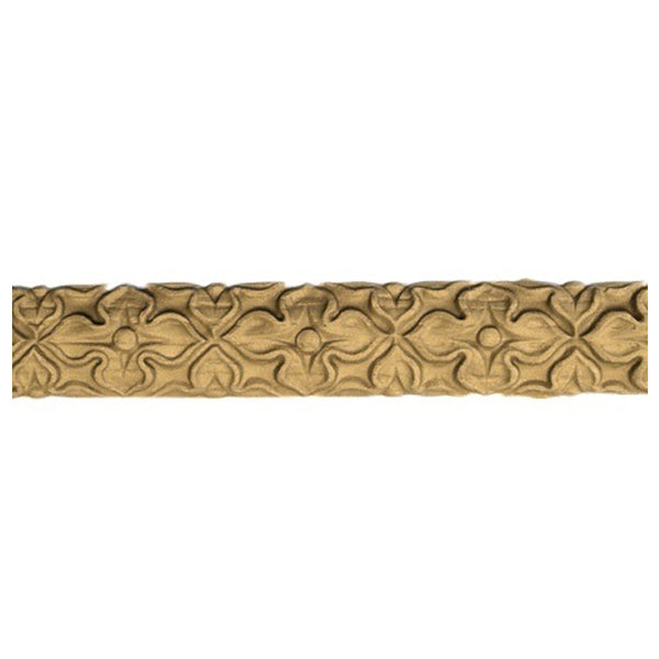1"(H) x 1/4"(Relief) - Linear Molding - Empire Style Floral Design - [Compo Material]-Brockwell Incorporated 