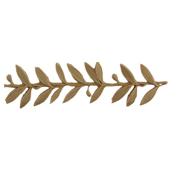 1-3/4"(H) x 1/8"(Relief) - Linear Molding - Art Nouveau Laurel Leaf Design - [Compo Material]-Brockwell Incorporated 