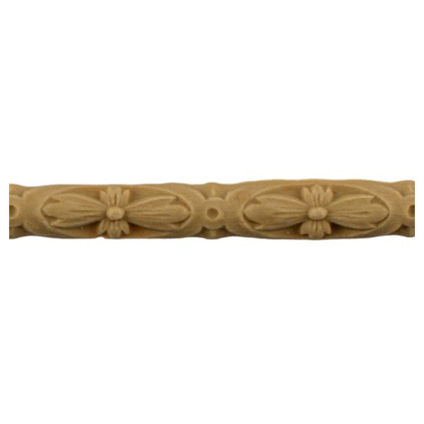 5/8"(H) x 5/16"(Relief) - Interior Stain-Grade Linear Moulding - Floral Design - [Compo Material]-Brockwell Incorporated 