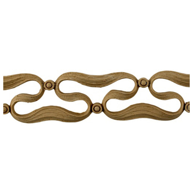 1-7/8"(H) x 3/16"(Relief) - Art Nouveau Vine Scroll Floral Linear Molding Design - [Compo Material]-Brockwell Incorporated 