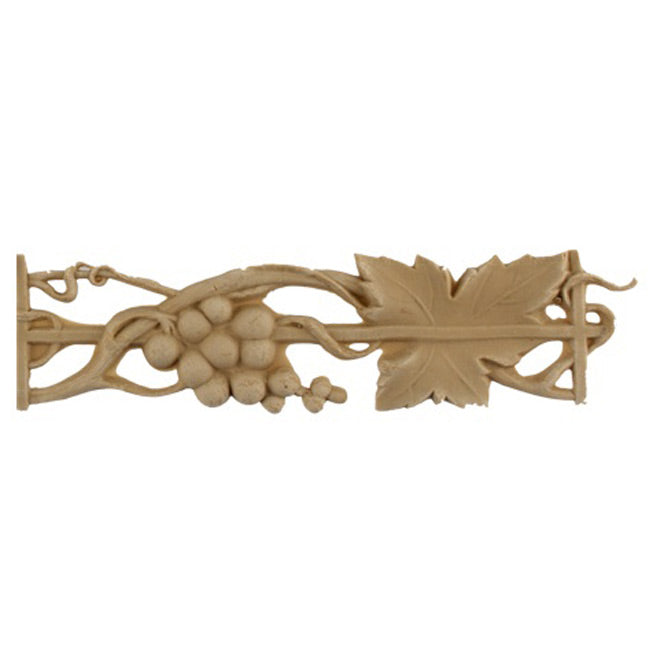 1-5/8"(H) x 1/4"(Relief) - Grape Cluster Floral Linear Molding Design - [Compo Material]-Brockwell Incorporated 