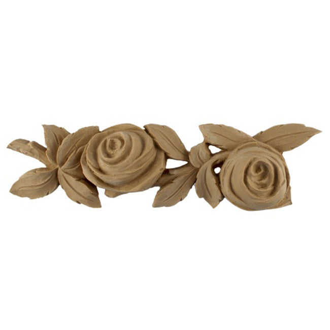 2-1/2"(H) x 1-1/4"(Relief) - Repeat: 9-1/4" - Rose Floral Linear Molding Design - [Compo Material]-Brockwell Incorporated 
