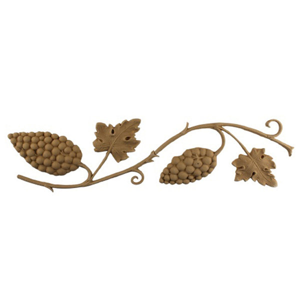 5-1/4"(H) x 1/4"(Relief) - English Grape Cluster Floral Linear Molding Design - [Compo Material]-Brockwell Incorporated 