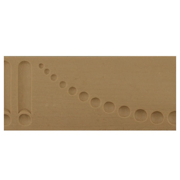ColumnsDirect.com - 2-3/8"(H) x 1/4"(Relief) - Fluted Linear Molding - Stain-Grade Colonial Swag Design - [Compo Material]