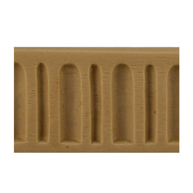 ColumnsDirect.com - 1-3/16"(H) x 3/16"(Relief) - Stainable Linear Moulding - Colonial Fluted Design - [Compo Material]