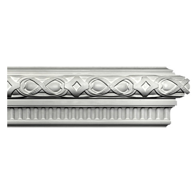 9"(H) x 3"(Proj.) - Modern German Style Frieze Molding Design - [Plaster Material] - Brockwell Incorporated 