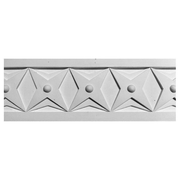 4"(H) x 1/2"(Relief) - Art Deco Frieze Molding Design - [Plaster Material] - Brockwell Incorporated 